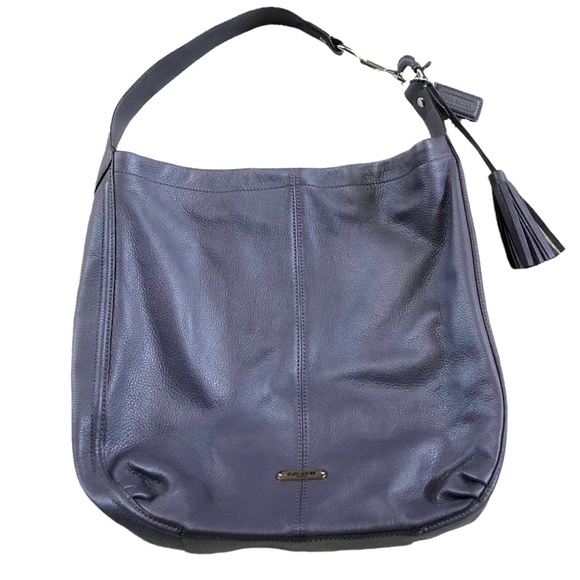 Coach Handbags - NWOT Coach Purple Gray Leather Hobo Shoulder Bag